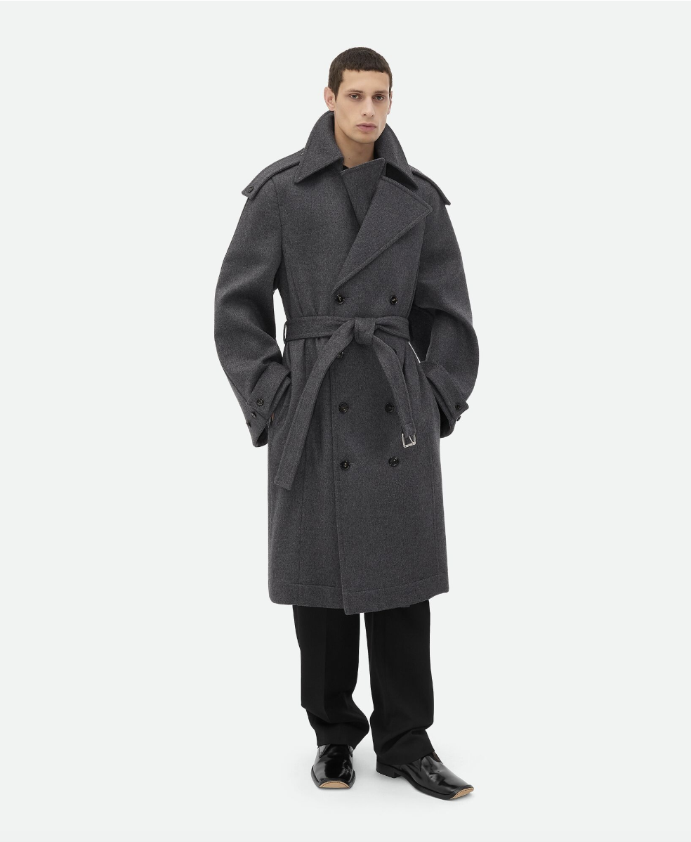 BOTTEGA VENETA Double Face Wool Trench Coat