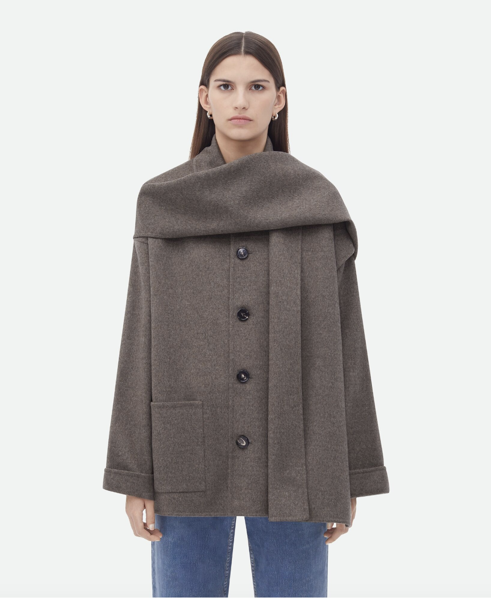 BOTTEGA VENETA Double Wool Cashmere Short Coat
